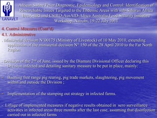 Status and Impact of ASF in Cameroon