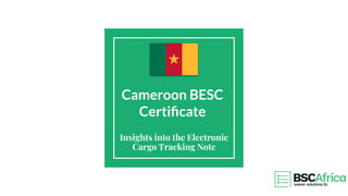 Cameroon BESC Certificate Procedure BSC Africa | PDF