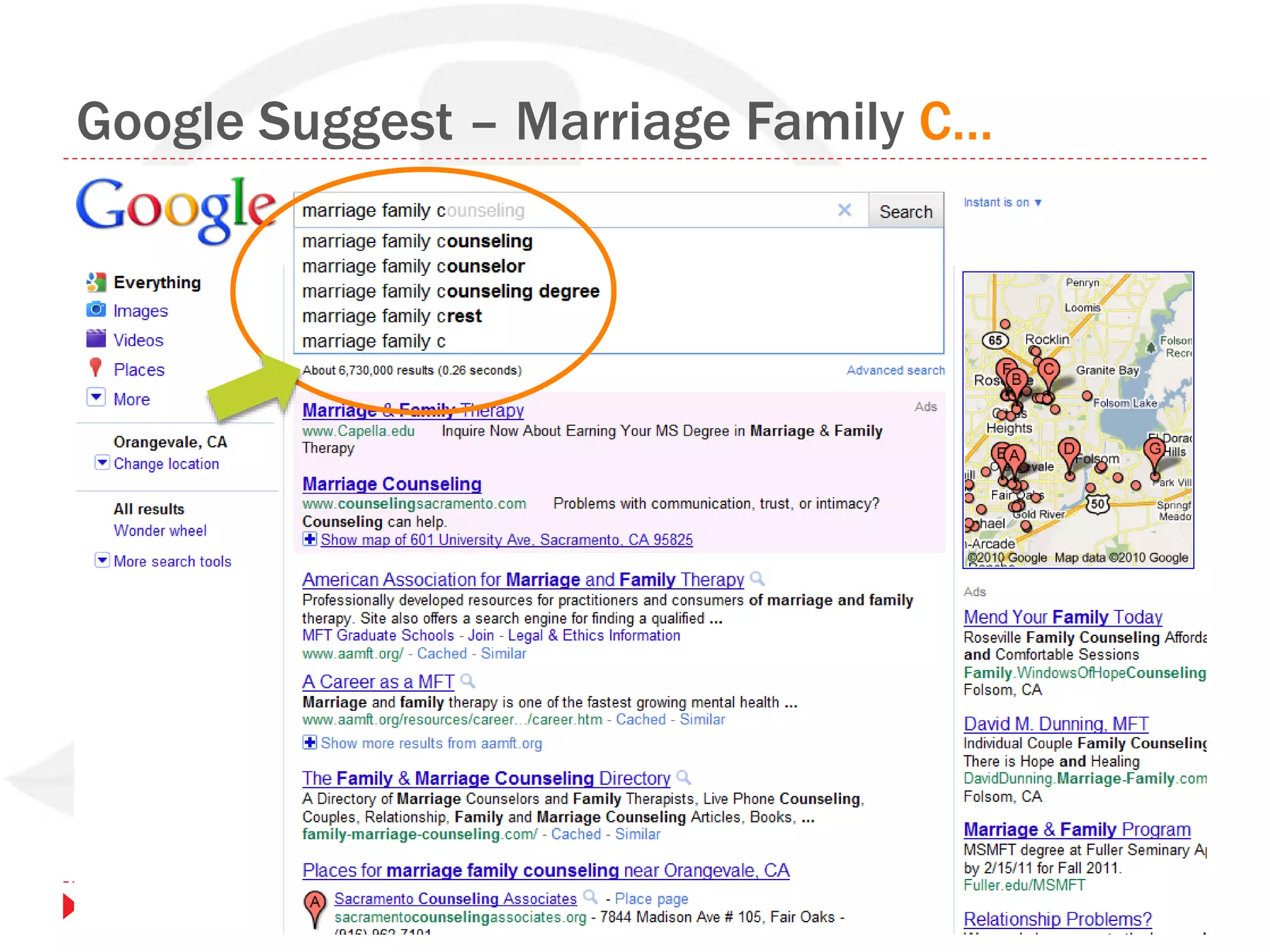 Google Suggest – Marriage Family C…
 