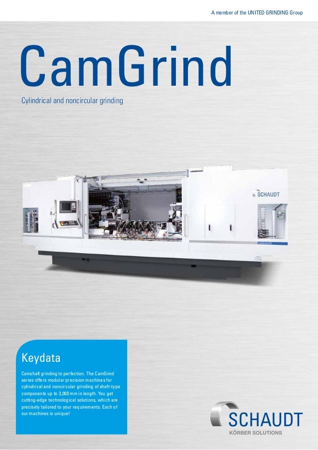 Schaudt CNC Camshaft Grinder Latest Brochure from United Grinding