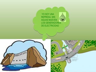 YO SOY UNA
REPRESA, MIS
AGUAS MUEVEN
LOS GENERADORES
DE ELECTRICIDAD