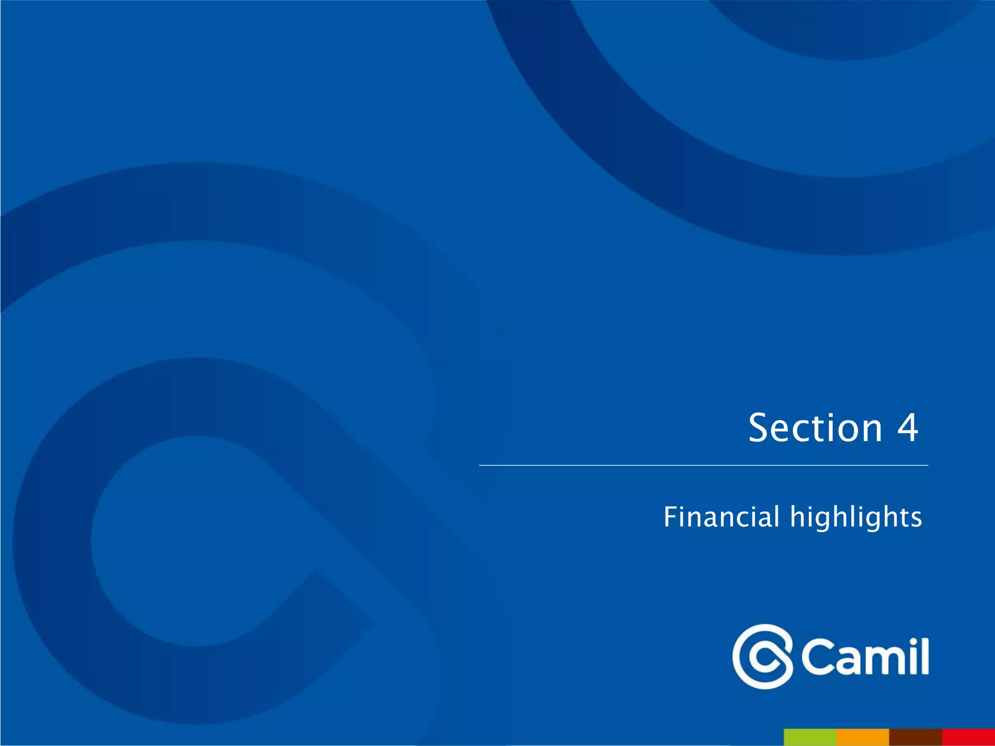 Section 4
Financial highlights
 