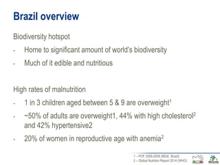 Biodiversity for food and nutrition - a case study from Brazil | PPTX