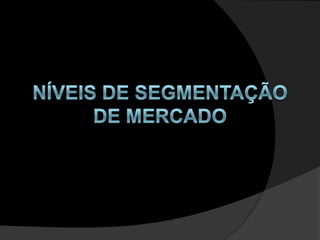 Níveis de Segmentação de Mercado