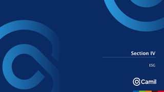 Section IV
ESG
 