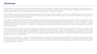 Financial data is presented in accordance with the International Financial Reporting Standards and represents the Company's consolidated results in
millions of reais (R$), unless otherwise indicated. The Company's fiscal year begins in March and ends in February of the following year (inclusive). The
results presented here include recent transaction data as of their conclusion, except when specified.
This presentation may contain forward-looking statements that are inherently difficult to predict. Actual results could differ materially for a variety of
reasons. Forward-looking statements speak only as of the date they are made, and the Company does not assume any obligation to update them in
light of new information or future developments.
This material is published solely for informational purposes and should not be construed as a solicitation or an offer to buy or sell any securities or
related financial instruments. Likewise, it does not provide, and should not be treated as providing, investment advice. It has no regard for the specific
investment objectives, financial situation, or particular needs of any recipient. No representation or warranty, either express or implied, is provided
regarding the accuracy, completeness, or reliability of the information contained herein. Recipients should not consider it a substitute for the exercise
of their own judgment.
This presentation contains summarized information that should not be considered complete. Certain percentages and other amounts included in this
document have been rounded to facilitate its presentation. Therefore, numbers presented as totals in some tables may not represent the arithmetic
sum of the numbers that precede them and may differ from those presented in the financial statements. Operational data is not audited, as it consists
of measures that are not recognized by IFRS or other accounting standards. Neither this presentation nor anything contained herein should create the
basis for any contract or commitment.
All information contained here is subject to adjustments and revisions without notice. By creating this presentation, neither the Company nor any of its
affiliated companies, directors, executives, or employees assume any obligation to provide the receiver access to any additional information, update
this presentation or any information, or correct any inaccuracy in any of this information. This presentation does not contain all the relevant
information about the Company.
Disclaimer
2
 