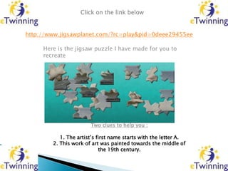 Click on the link below


http://www.jigsawplanet.com/?rc=play&pid=0deee29455ee

     Here is the jigsaw puzzle I have mad...