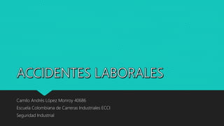 Camilo Andrés López Monroy 40686
Escuela Colombiana de Carreras Industriales ECCI
Seguridad Industrial
 