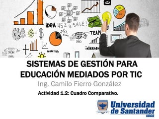Actividad 1.2: Cuadro Comparativo.
Ing. Camilo Fierro González
SISTEMAS DE GESTIÓN PARA
EDUCACIÓN MEDIADOS POR TIC
 