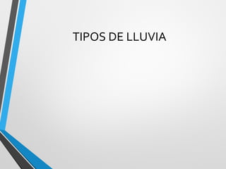 TIPOS DE LLUVIA
 