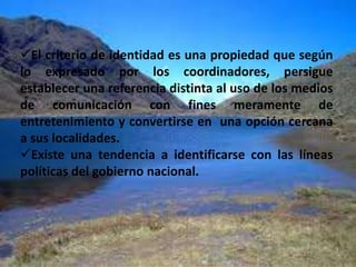 CONCLUSIONESLas emisoras poseen una misión, visión, valores y objetivos, pero las mismas no se encuentran plasmadas fuera del documento constitutivo, es decir, no están visibles de forma escrita para todo el que participa de la radio.