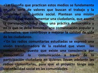 Filosofía de las radios comunitarias del Táchira