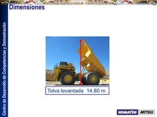 Centro
de
Desarrollo
de
Competencias
y
Demostración
Tolva levantada 14.80 m.
Dimensiones
 