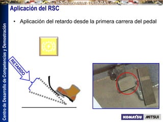 Centro
de
Desarrollo
de
Competencias
y
Demostración
Aplicación del RSC
• Aplicación del retardo desde la primera carrera del pedal
 