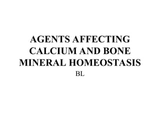Comprehensive Overview of Agents Influencing Calcium and Bone Mineral ...