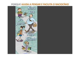 PORQUE AJUDA A PENSAR E FACILITA O RACIOCÍNIO
 