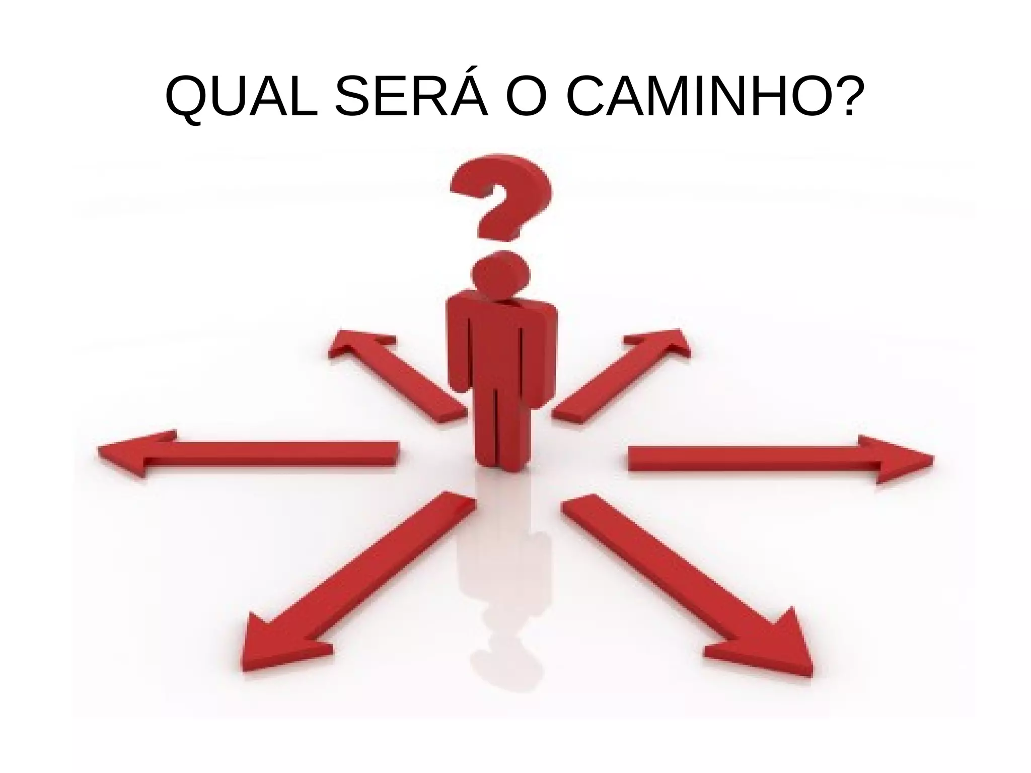 QUAL SERÁ O CAMINHO?
