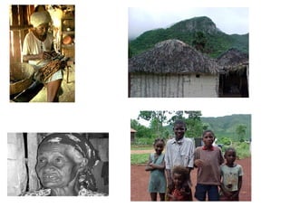 Casa Kalunga feita de Adobe (barro e palha).
Crianças Kalunga. Altas taxas de natalidade na
comunidade.
Dona Lió (comunidade
Ema ) fazendo fumo de
corda (taboqueiro).
Senhora Kalunga
 