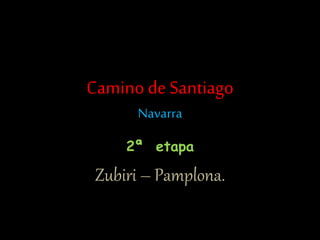 Camino de Santiago
Navarra
2ª etapa
Zubiri – Pamplona.
 