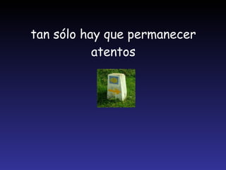 tan sólo hay que permanecer atentos 