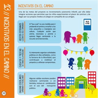 Camino escolar paso a paso