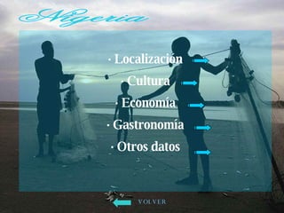 Nigeria · Localización · Cultura · Economía · Gastronomía · Otros datos VOLVER 