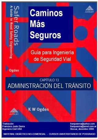 CAPÍTULO 13
ADMINISTRACIÓN DEL TRÁNSITO
 