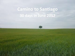 Camino to Santiago
 30 days in June 2012
 