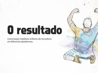 A promoção mobilizou milhares de torcedores
em diferentes plataformas:
 