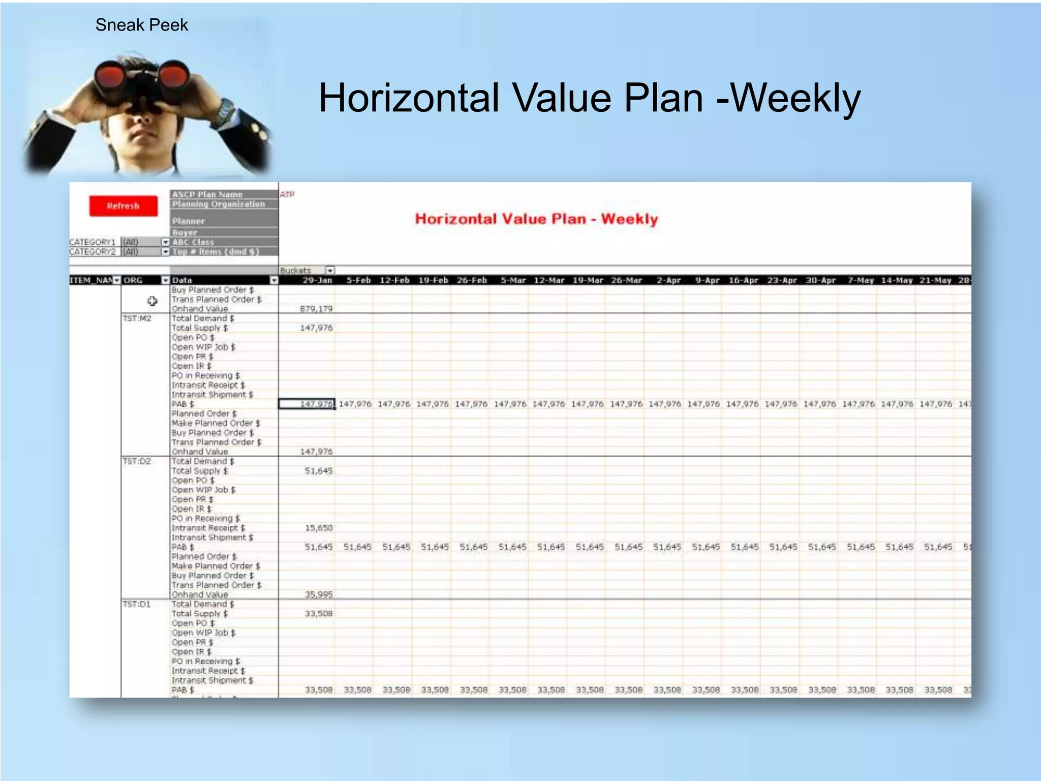 Introducing … EBS’s Plan Viewer™ The Excel based Planning workbenchA tool for Planners ( and not developers) 
