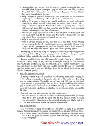  Những giấy tờ giao đất, cho thuê đất được cơ quan có thẩm quyền thời Việt
       nam Dân chủ Cộng hòa, Chính phủ Cộng hòa Miền nam Việt Nam, Nhà nước
       Cộng hoà Xã hội Chủ nghĩa Việt nam mà người được giao đất, thuê đất vẫn
       liên tục sử dụng đất từ đó đến nay.
      Giấy chứng nhận quyền sử dụng đất tạm thời do cơ quan nhà nước có thẩm
       quyền cấp hoặc có tên trong sổ địa chính mà không có tranh chấp.
      Giấy tờ do cơ quan có thẩm quyền của chế độ cũ cấp cho người sử dụng đất
        mà người đó vẫn sử dụng đất liên tục từ đó đến nay và không có tranh chấp.
      Giấy tờ về thừa kế, tặng cho được Uỷ ban Nhân dân phường, xã xác nhận và
        đất không có tranh chấp kèm theo bản chính giấy tờ chứng minh nguồn gốc
        đất hợp pháp của người cho thừa kế, cho, tặng.
      Bản án hoặc quyết định của tòa án đã có hiệu lực pháp luật hoặc quyết định
        giải quyết tranh chấp đất đai của cơ quan Nhà nước có thẩm quyền kèm theo
        các giấy tờ chứng minh nguồn gốc của tài sản (nếu có).
      Giấy tờ giao nhà tình nghĩa.
      Giấy tờ chuyển nhượng đất đai, mua bán nhà ở kèm theo chuyển nhượng
        quyền sử dụng đất được Uỷ ban Nhân dân phường, xã, thị trấn thẩm tra là đất
        không có tranh chấp và được Uỷ ban Nhân dân quận, huyện, thị xã, thành phố
        thuộc tỉnh xác nhận thẩm tra của Uỷ ban nhân dân xã, phường, trị trấn.
    Trường hợp đất đã có một trong các loại giấy tờ trên nhưng đang trong quá trình
chuyển nhượng thì hợp đồng chuyển nhượng phải có xác nhận của Công chứng nhà
nước hoặc Uỷ ban nhân dân cấp quận, huyện, thị xã trực thuộc tỉnh.
      Trường hợp khách hàng mua nhà, móng nhà của các Công ty xây nhà để bán
nhưng chưa có một trong các giấy tờ chứng minh quyền sử dụng đất và sở hữu nhà
nêu trên, thì phải có Hợp đồng mua bán nhà đất hoặc các văn bản thoả thuận về việc
mua bán, đầu tư; hoá đơn thanh toán, biên bản bàn giao nhà đất (nếu có) và xác nhận
của Công ty bán nhà về việc ngay khi hoàn thành thủ tục cấp sổ đỏ sẽ chuyển trực
tiếp cho SeABank quản lý.
e. Các điều kiện khác đối với đất:
-    Đất không có tranh chấp: Đối với đất đã có Giấy chứng nhận quyền sử dụng đất
     ở; Giấy chứng nhận quyền sử dụng đất ở và quyền sở hữu nhà ở hoặc Hợp đồng
     mua bán nhà đất của các Công ty bán nhà thì không nhất thiết phải xác định tranh
     chấp, trừ trường hợp có nghi ngờ. Đối với đất có các giấy tờ không thuộc 03 loại
     giấy tờ trên thì phải có xác nhận của UBND xã, phường hoặc Sở địa Chính là đất
     không có tranh chấp. Nếu không có xác nhận của các cơ quan trên thì không nhận
     thế chấp.
-    Đối với đất thuê phải thoả mãn thêm hai điều kiện dưới đây:
      Đất phải thuê của các cơ quan nhà nước, các doanh nghiệp có thẩm quyền cho
        thuê đất (Sở Địa chính; Sở địa chính nhà đất; Các chủ đầu tư khu chế xuất,
        khu công nghiệp; Các chủ đầu tư được thuê đất của nhà nước để cho thuê lại).
      Thời gian thuê đất còn lại phải lớn hơn thời hạn thế chấp.
f.   Các tài sản trên đất:
    Các công trình xây dựng trên đất phải có Giấy phép xây dựng do cơ quan nhà
nước có thẩm quyền cấp, trừ các trường hợp sau đây không cần giấy phép xây dựng:
    Các trường hợp đã có Giấy chứng nhận quyền sử dụng đất ở và quyền sở hữu
      nhà ở. Khi đó quyền sở hữu nhà đã được nhà nước công nhận và ghi trong
      Giấy chứng nhận.


                             Sưu t m b i: www.daihoc.com.vn
                                                                                  34
 