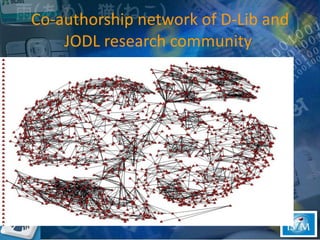 Co-authorship network of D-Lib and JODL research community  