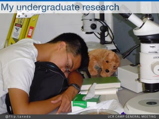 @ f l i p . t a n e d o UCR CAMP GENERAL MEETING
My undergraduate research
My undergraduate research
 