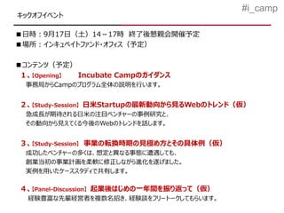 Incubate Camp 2nd