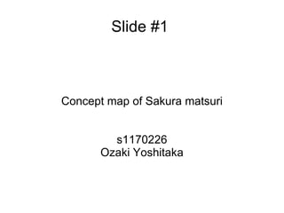 Slide #1  Concept map of Sakura matsuri s1170226 Ozaki Yoshitaka 