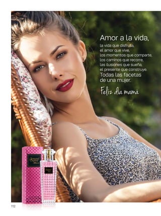 112112
Amor a la vida,
la vida que disfruta,
el amor que vive,
los momentos que comparte,
los caminos que recorre,
las ilusiones que sueña,
el presente que construye.
Todas las facetas
de una mujer.
Feliz día mamá
 