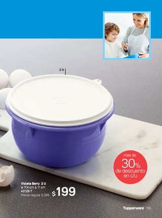 Violeta Berry 2 lt
ø 17,4 cm ∆ 11 cm
43128-7
Violeta Berry 2 lt
ø 17,4 cm ∆ 11 cm
43128-7
Precio regular $ 299
2 lt
$199
139
de descuento
en c/u
30%
más de
 