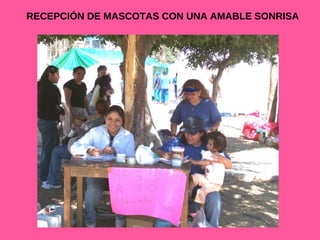 RECEPCIÓN DE MASCOTAS CON UNA AMABLE SONRISA 