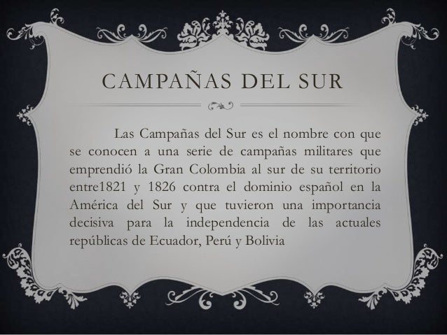 Campaña del sur