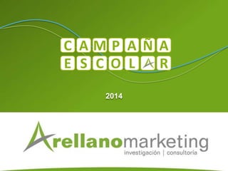 Contenido del estudio
Marcas3
• Marcas que recuerda: Top of mind, espontáneas y asistidas
• Marca que compró la última vez
• *NPS de la marca que compró la última vez (CONSULTA)
• Marca que considera la más resistente / que dura más.
• Marca que considera que posee la mejor relación precio – calidad.
• Porcentaje de padres que respeta las marcas sugeridas en las listas
escolares
Por categorías:
Lugar de compra:
• Marca de establecimiento donde realizó su compra
• Marca que considera es la que ofrece la variedad más amplia de productos
para la campaña escolar.
• *NPS del establecimiento donde realizó su compra
• Marca que considera brinda las mejores ofertas.
• Marca que considera brindan la mejor atención al cliente.
• Ranking de atributos valorados en los lugares de compra (variedad,
rapidez, atención al cliente, promociones y descuentos etc)
Nuevo - Campaña Escolar 2015
*NPS/IRENE: Net promoter score/Índice de Recomendación Neta
 