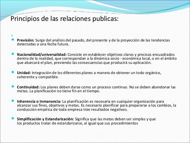Principios Fundamentales De Las Relaciones Publicas