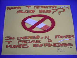 		Señor fumador, solo le quiero advertir de las consecuencias que tiene el tabaco, como le perjudica a usted y a los que están a su alrededor.		Le queremos decir que sus consecuencias son grandes enfermedades, las cuales a veces no tienen solución. También hemos de decirle que perjudica la salud de los que están a su alrededor, aunque ellos no fumen.		Solo pedirle que respete a los no fumadores, y si no quiere dejar el tabaco, por lo menos no fume delante de ellos.4º ESO 