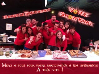 Merci de votre participation à
   tous nos évènements

          A très vite !!
 