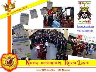 Teaser apparition
Vidéo apparition
 