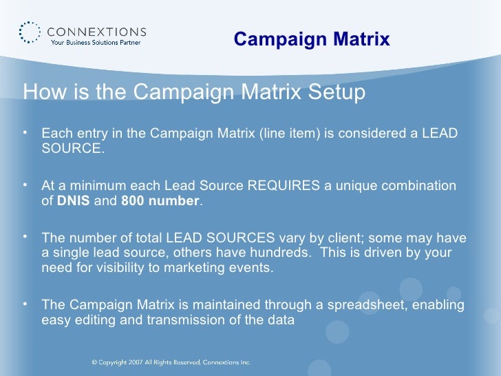 Campaign Matrix