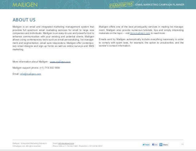 framework email marketing planner email marketing planner