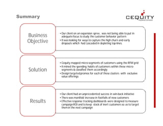 Campaign Design using micro-segment for retail.