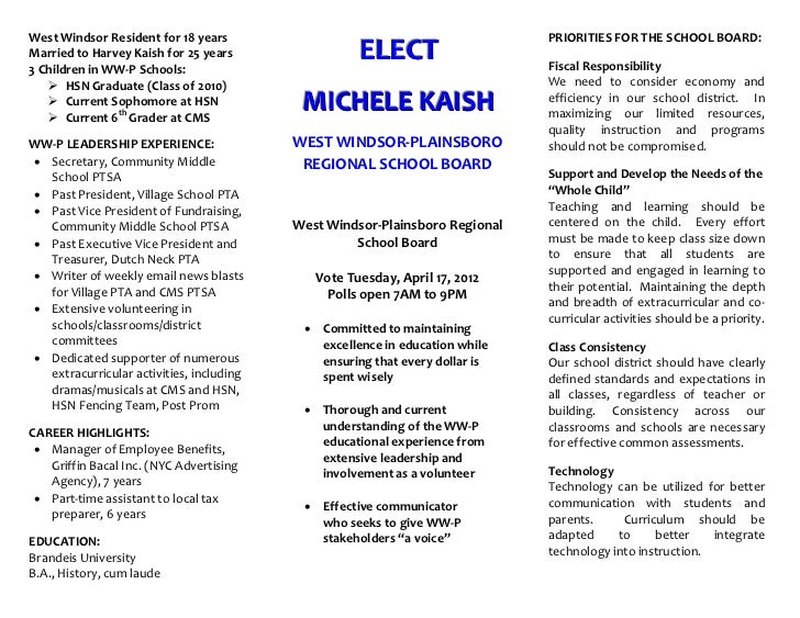 campaign flyer school board campaign flyers