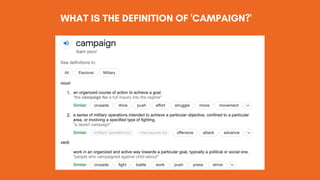 WHAT IS THE DEFINITION OF 'CAMPAIGN?'
 
