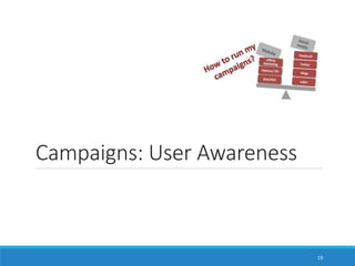 Campaigns: User Awareness
19
 